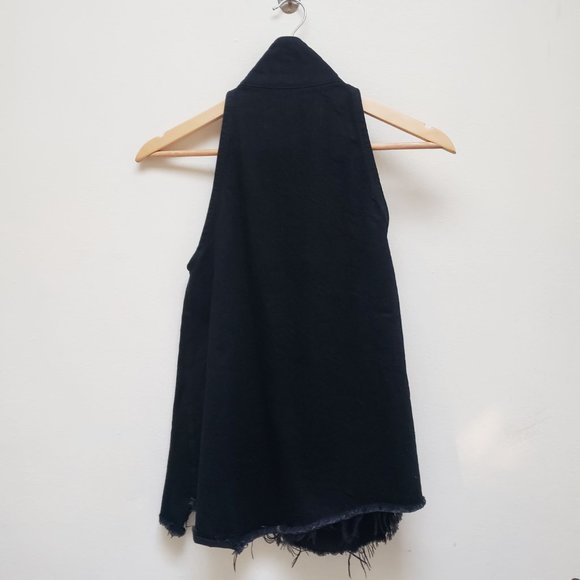 MARQUES ALMEIDA Black Denim Halterneck Top - Picture 7 of 11